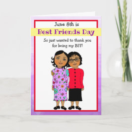 Cartão Obrigado por ser meu melhor amigo Roxo Card