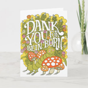 Cartão Obrigado Por Ter Nascido Carta Letterpress