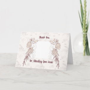 Cartão Obrigado por ter vindo ao Open House Add House Pho