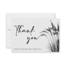 Obrigado preto e branco de Boho Pampas Minimalista