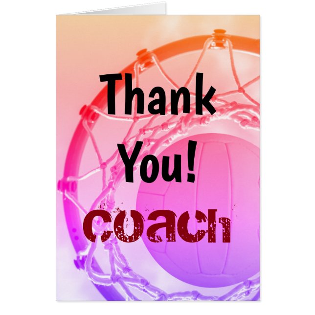 Cartão Obrigado que da rede e da bola você treina (Frente)