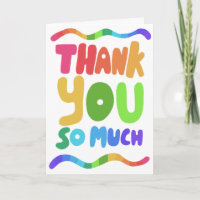 OBRIGADO Rainbow Colorful Curvy Bubble Letters
