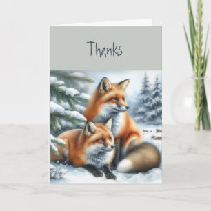 Cartão Obrigado Rapazes Animais Selvagem Natureza Arte