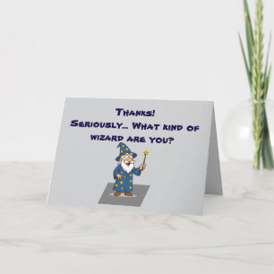 Cartão 🧙 ‍ "Obrigado, Seu Geloroso Feiticeiro"