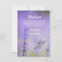 Obrigado Simpatia Beija-flor Lavanda Floral