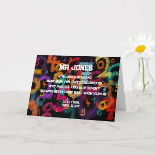 Cartão obrigado você professor de matemática poema de apr