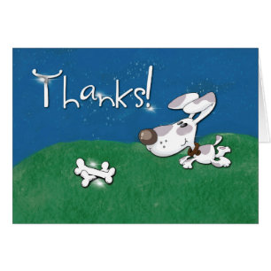 Cartão Obrigados, Cachorros e Ossos