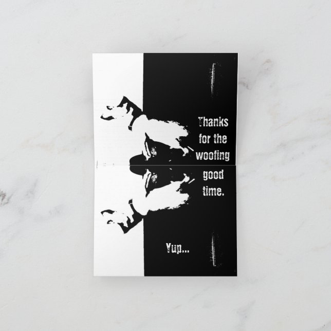 Cartão obrigados de cães (Interior)