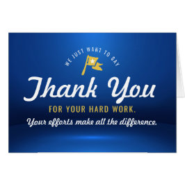 Cartão Obrigados de funcionários, um vencedor em negócios