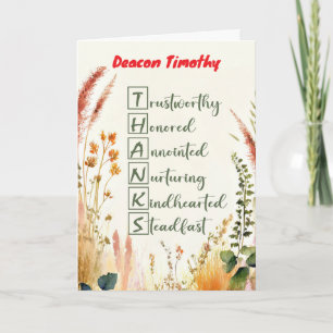 Cartão Obrigados de Nome Personalizado do Dia de Apreciaç