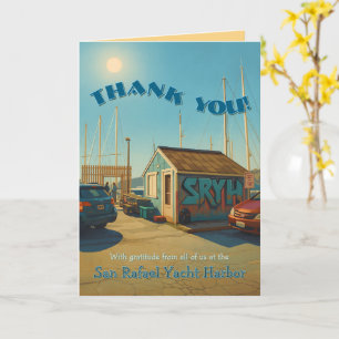 Cartão Obrigados dobrados bilíngues/espanhóis! Saudação