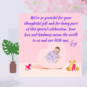 Cartão Obrigados doces de nossa família em crescimento