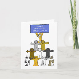 Cartão Obrigados para animar treinador