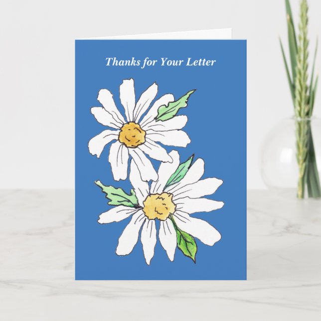 Cartão Obrigados para sua carta (Frente)