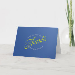 Cartão Obrigados Para Tudo Que Você Faz