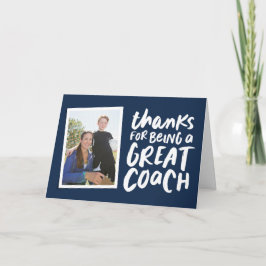 Cartão Obrigados por ser um excelente treinador um obriga