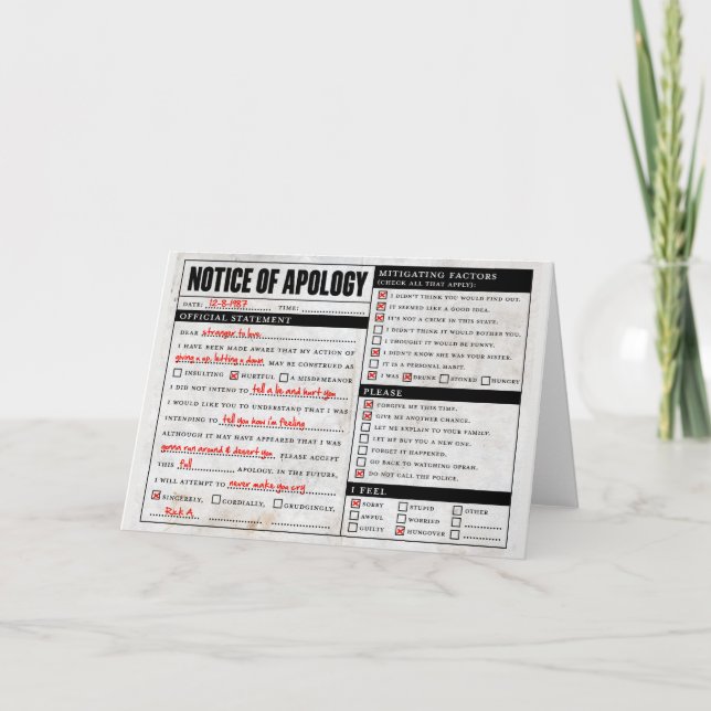 Cartão Observação da desculpa de Rickroll Astley (Frente)