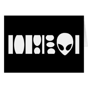 Cartão observação dos aliens!