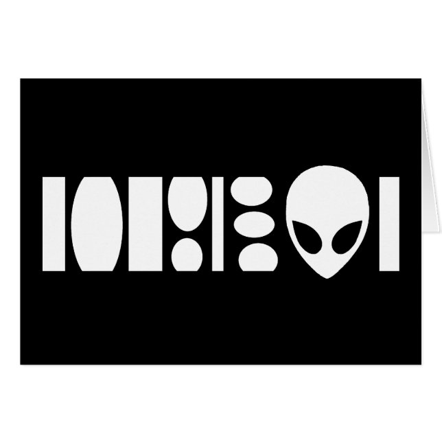 Cartão observação dos aliens! (Frente Horizontal)