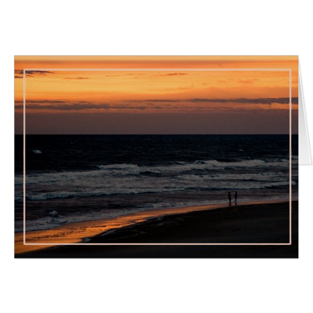 Cartão Observando o sol nascer (Frente Horizontal)