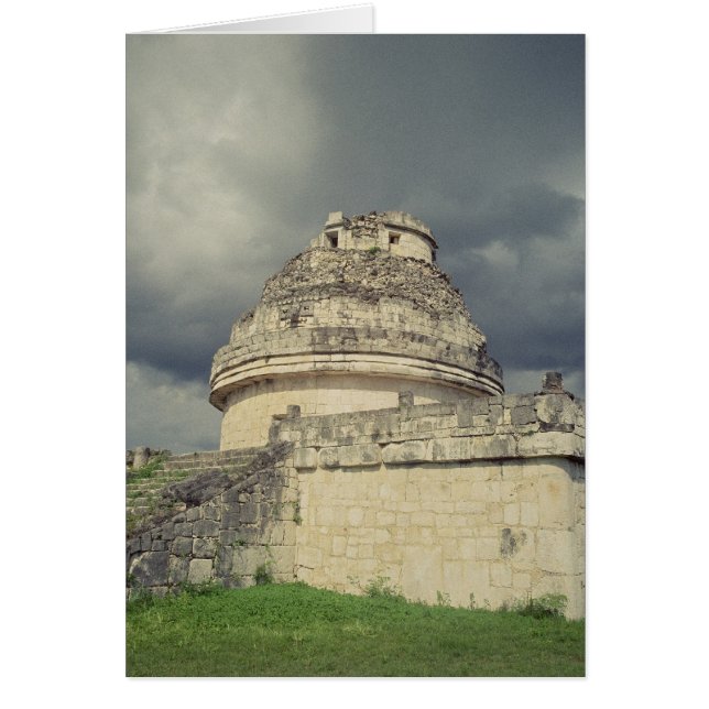 Cartão Observatório de El Caracol Mayan (Frente)