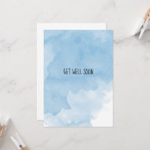 Obtenha bem em breve Design de cor azul de água de