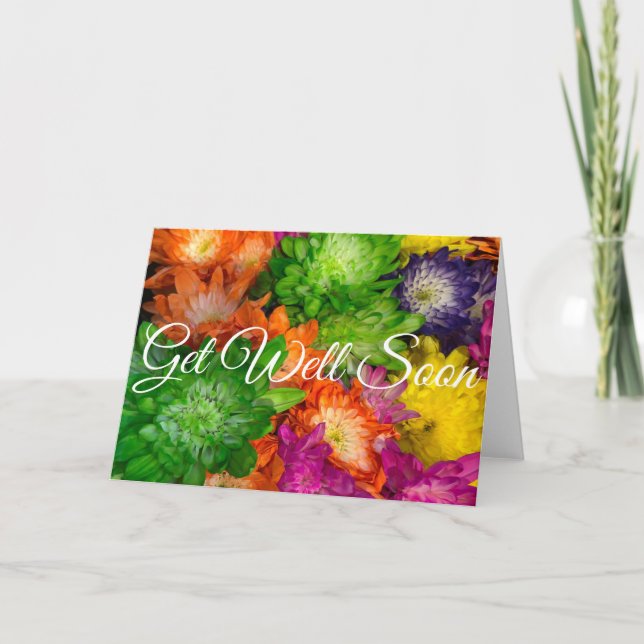 Cartão Obtenha bons desejos do Rainbow (Frente)