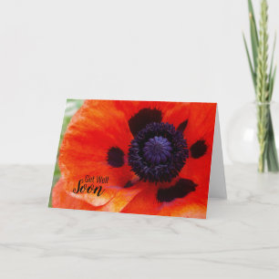 Cartão Obtenha Em Breve Foto Floral De Poppy