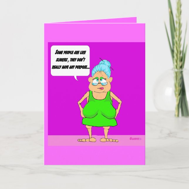 Cartão Obtenha Gladys bom (Frente)