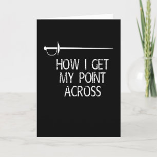 Cartão Obter o meu esgrima de esgrima de ponta