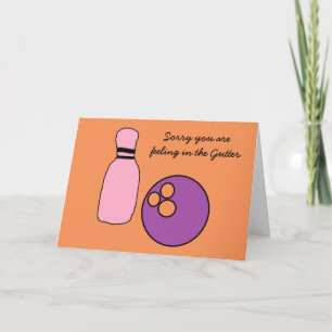 Cartão Obter uma boa boliche