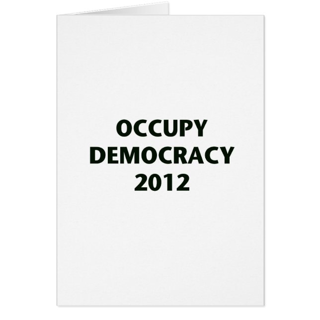 Cartão Occupy Democracy 2012 (Frente)