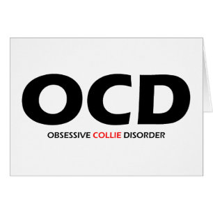 Cartão OCD - Desordem obsessiva do Collie
