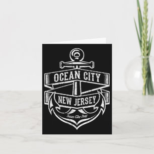 Cartão Ocean City New Jersey Nj Vintage Anchor Design Gif