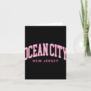 Cartão Ocean City Nova Jersey Nj Retro Préppy Retrô Mulhe