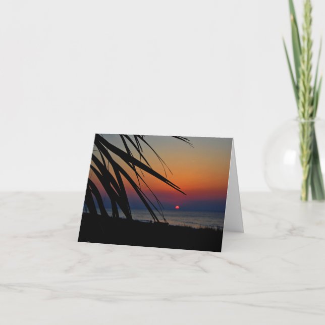 Cartão Ocean Sunrise Notecard (Frente)