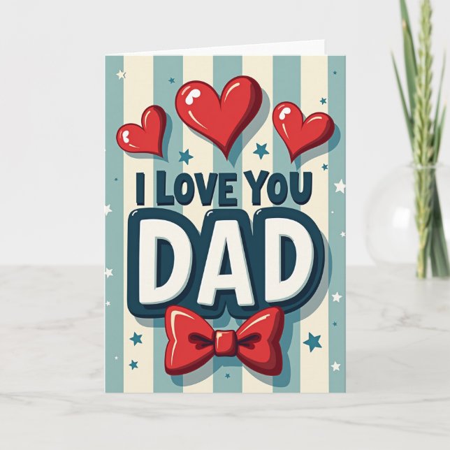 Cartão Oceânico Eu Te Amo Pai (Frente)