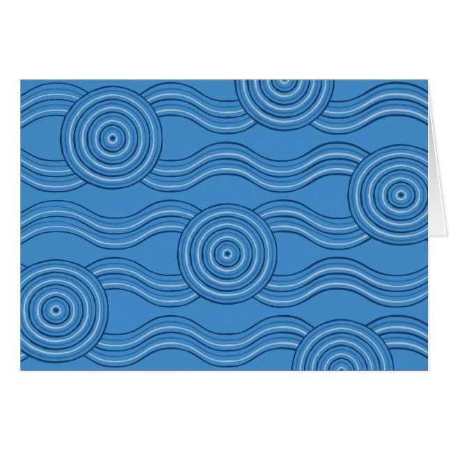 Cartão Oceano artístico aborígene (Frente horizontal)
