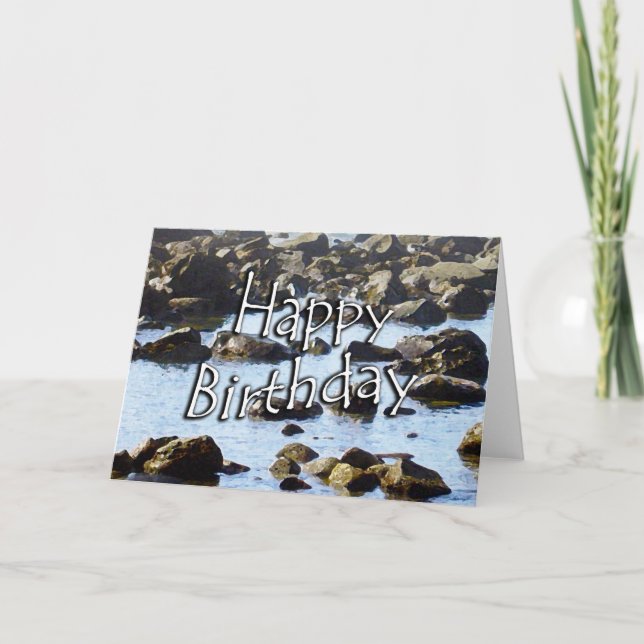 Cartão Oceano de Aniversário (Frente)