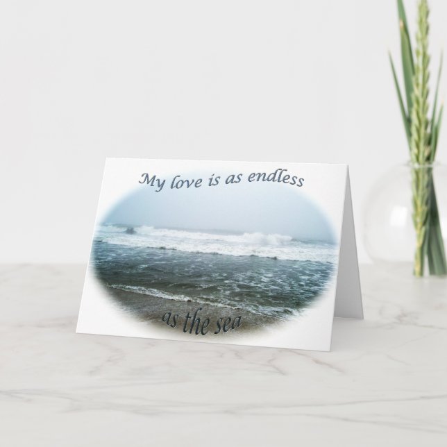 Cartão Oceano Eu Te Amo (Frente)