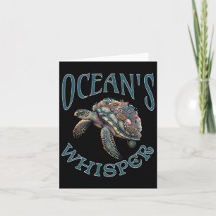 Cartão Oceano Suspiro E Tartaruga Marinha, Oceano Animal
