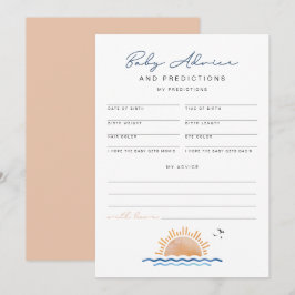 Cartão OCEANSIDE Beach Baby Advice and Predictions