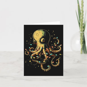 Cartão Octopus marinho biologia oceânica das luzes de Nat