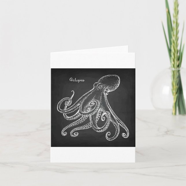 Cartão Octopus Sketch (Criador carregado)