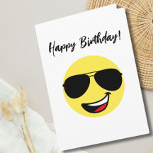 Óculos de Aviador de Rosto Feliz de Aniversário Fo