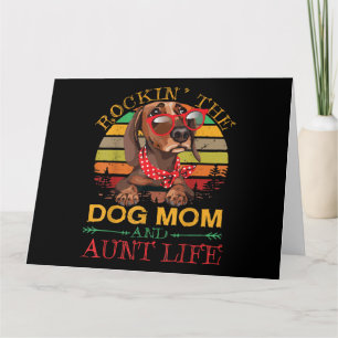 Cartão Óculos de Dachshund Presente para Tia Mãe de Cacho