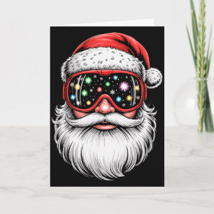Cartão Óculos de Esqui Magical Snowboarding Papai Noel Na
