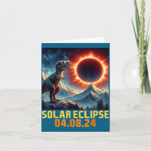 Cartão Óculos de Sol Cute Eclipse Rex Dino