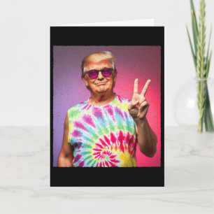 Cartão Óculos de Sol Hippie Tie-dye Trump – Símbolo da Pa
