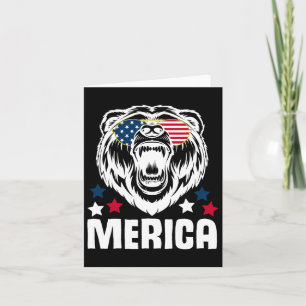 Cartão Óculos de sol Merica 4 de Julho Bandeira Americana
